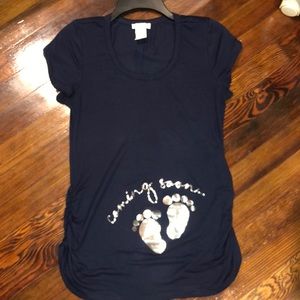 Brandy Blu Maternity tee size small “Coming soon”